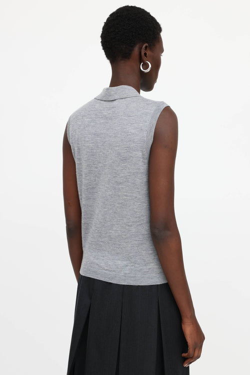 Lisa Yang Knit Lise Polo Top
