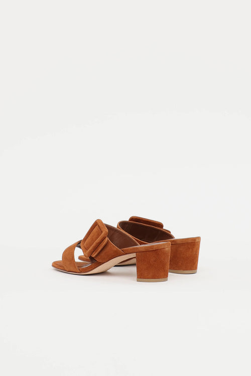Manolo Blahnik Suede Titubanew Sandal