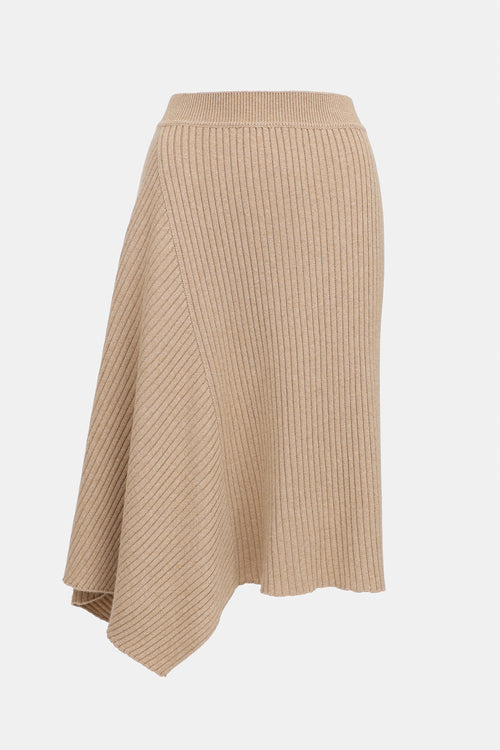 Loro Piana Cashmere Rib Knit Skirt