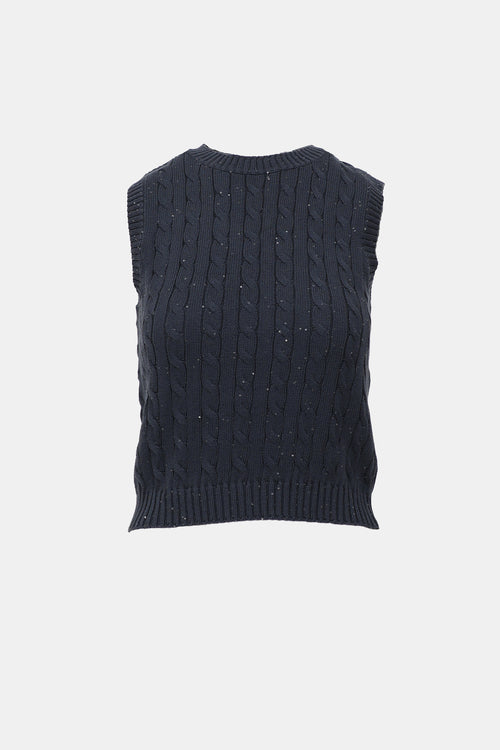 Brunello Cucinelli Sequin Sweater Vest