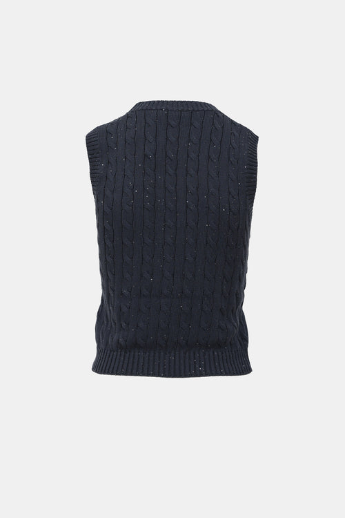 Brunello Cucinelli Sequin Sweater Vest