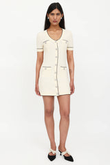 Self-Portrait Knit Short Sleeve Dress