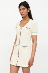 Self-Portrait Knit Short Sleeve Dress