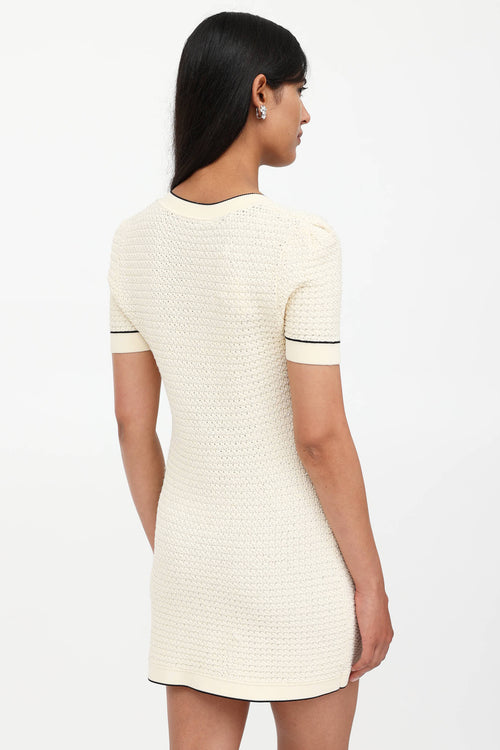 Self-Portrait Knit Short Sleeve Dress