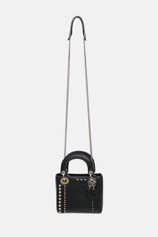 Dior 2015 Mini Studded Crystal Lady Dior Bag