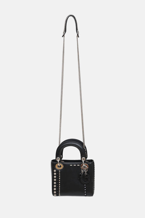 Dior 2015 Mini Studded Crystal Lady Dior Bag