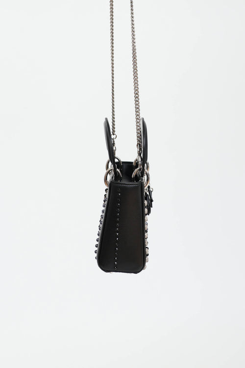 Dior 2015 Mini Studded Crystal Lady Dior Bag