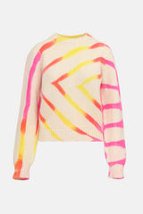 The Elder Statesman Geometric Print Knit Sweater