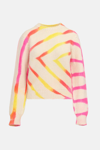 The Elder Statesman Geometric Print Knit Sweater