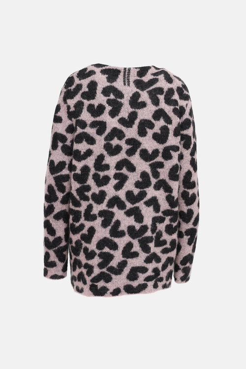 Saint Laurent Heart Pattern Cardigan