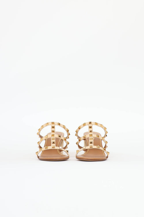 Valentino Raffia Rockstud Sandal