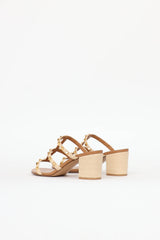 Valentino Raffia Rockstud Sandal