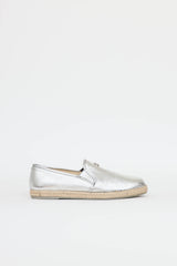 Chanel Metallic Espadrille Flats