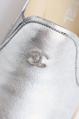 Chanel Metallic Espadrille Flats