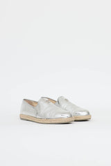 Chanel Metallic Espadrille Flats