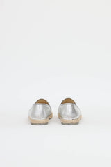 Chanel Metallic Espadrille Flats
