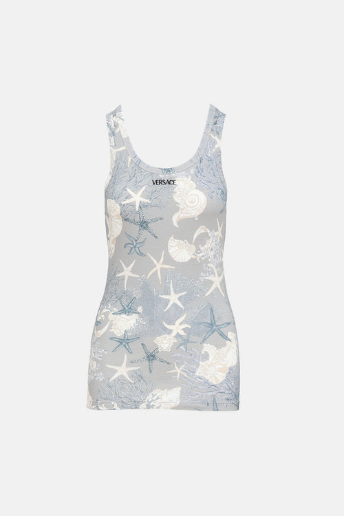 Versace Ribbed Logo Tank Top