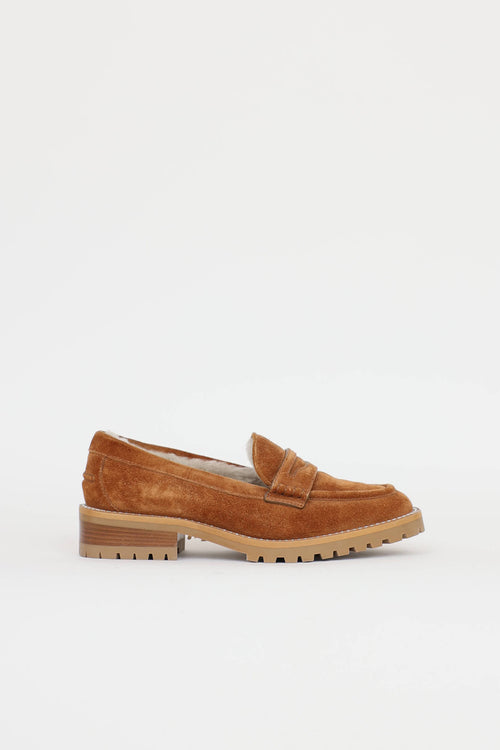 Jimmy Choo Suede Crystal Trim Loafers