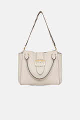 Burberry Limestone Buckle Tote Bag