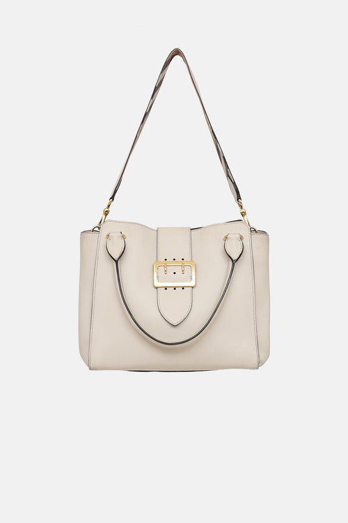 Burberry Limestone Buckle Tote Bag