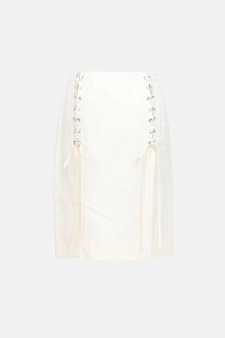 C. 2000s Lace Up Ribbon Skirt