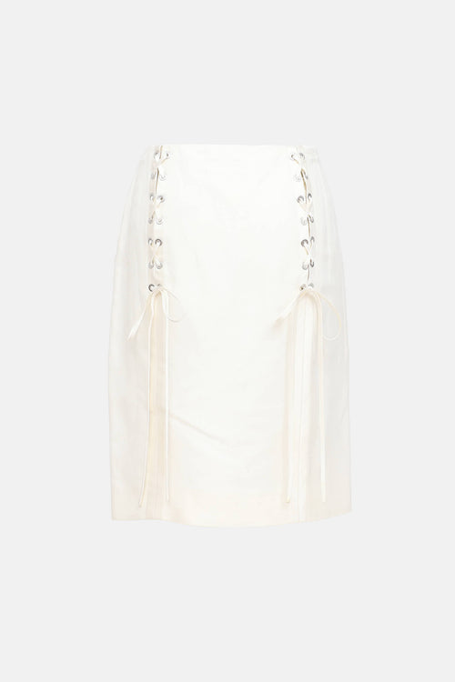 C. 2000s Lace Up Ribbon Skirt