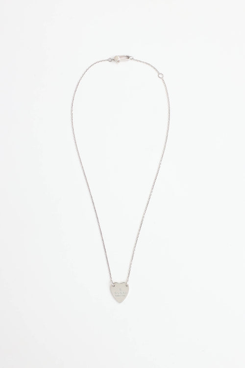 Sterling Silver Trademark Heart Necklace