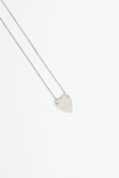 Sterling Silver Trademark Heart Necklace