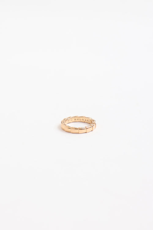 Bulgari 18K Rose Gold Serpenti Viper Ring