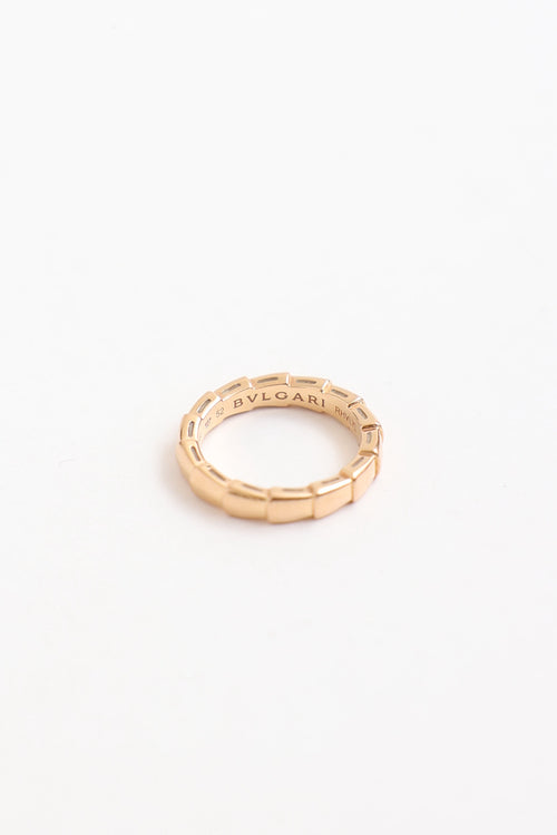 Bulgari 18K Rose Gold Serpenti Viper Ring