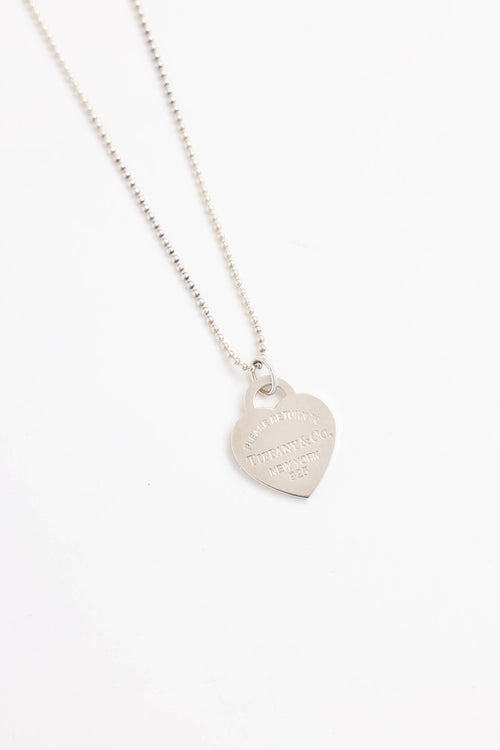 Tiffany & Co. Sterling Silver Return Large Heart Necklace