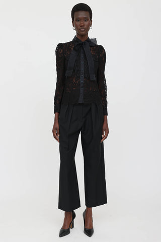 Lace Button Up Top
