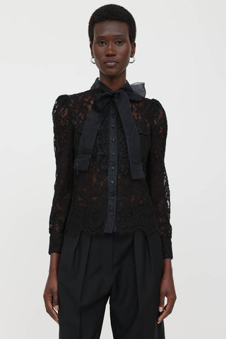 Lace Button Up Top