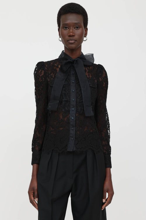 Lace Button Up Top