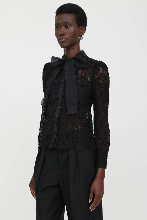 Lace Button Up Top