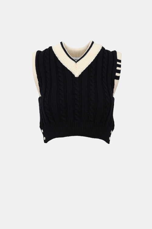Thom Browne Cable Knit Vest