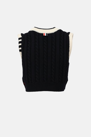 Thom Browne Cable Knit Vest