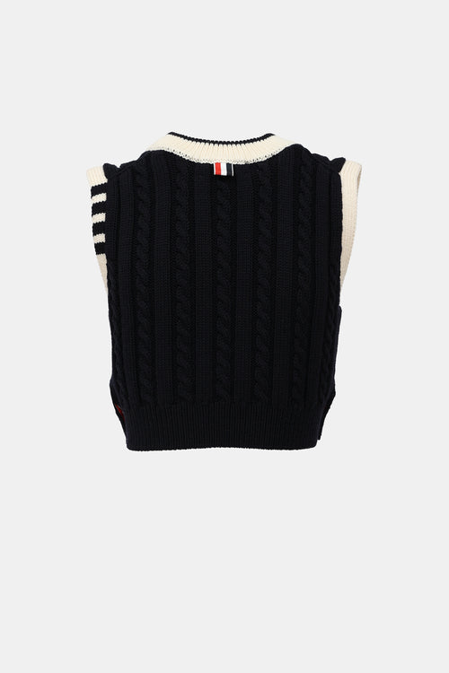 Thom Browne Cable Knit Vest