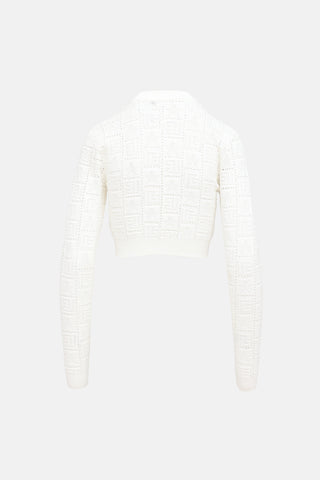 Balmain Monogram Knit Cardigan