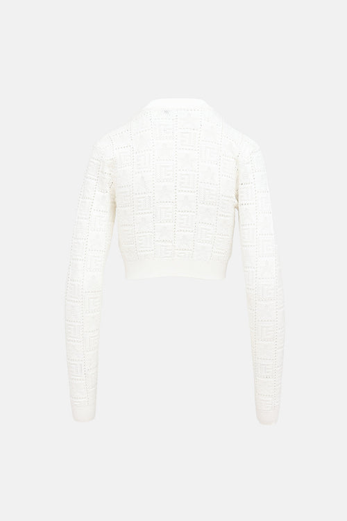 Balmain Monogram Knit Cardigan