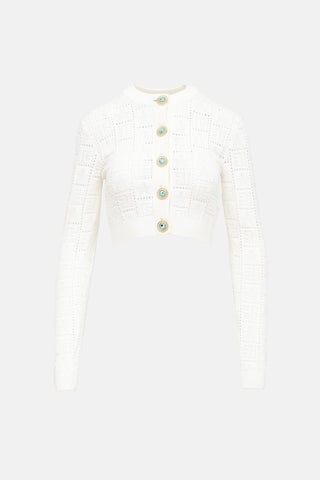 Balmain Monogram Knit Cardigan