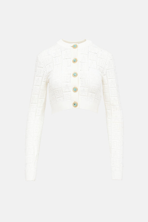 Balmain Monogram Knit Cardigan