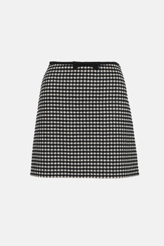 Valentino Wool Gingham Skirt