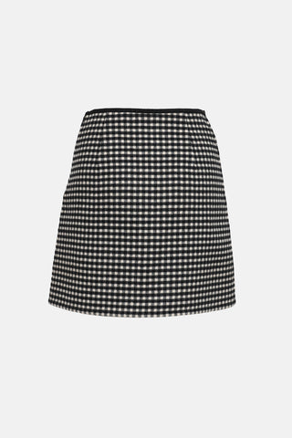 Valentino Wool Gingham Skirt