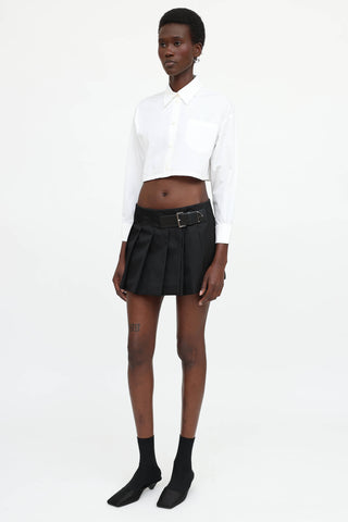 Prada 2023 Re-Nylon Pleated Mini Skirt