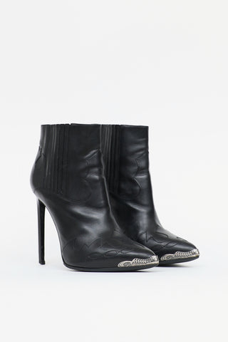 Saint Laurent Leather Western Boot