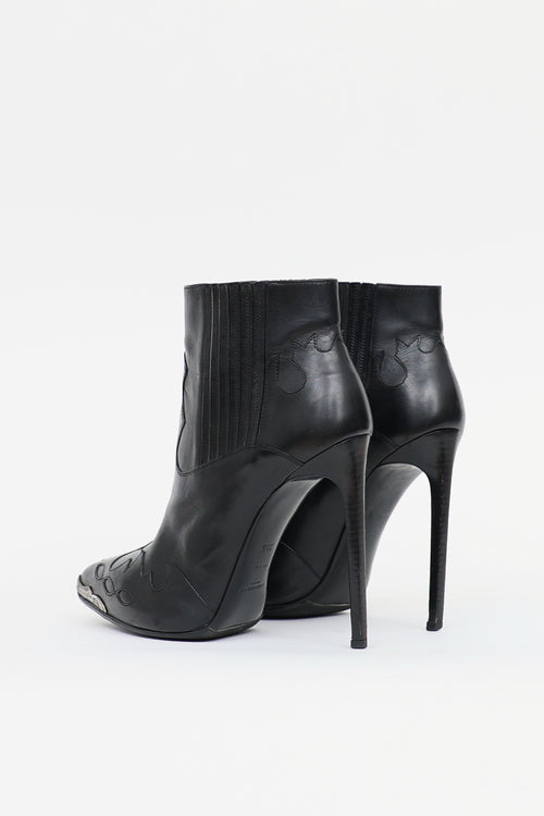 Saint Laurent Leather Western Boot