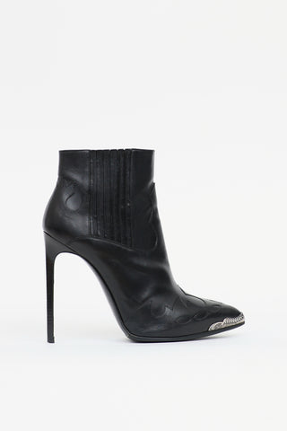 Saint Laurent Leather Western Boot