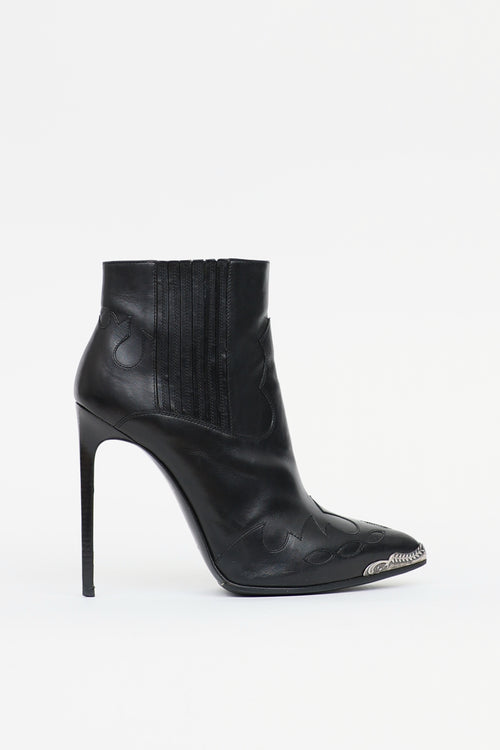 Saint Laurent Leather Western Boot