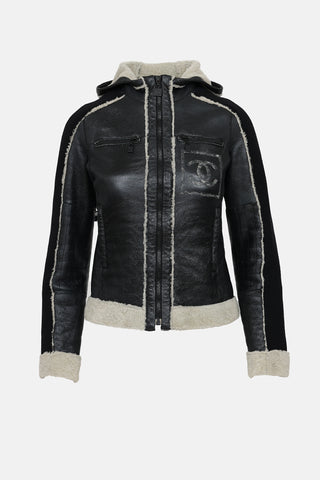 Fall 2008 Leather & Shearling Zip Jacket